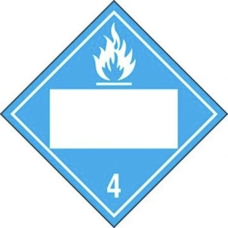 Accuform BLANK DOT PLACARD HAZARD CLASS 4 MPL4DG4BMG50 MPL4DG4BMG50